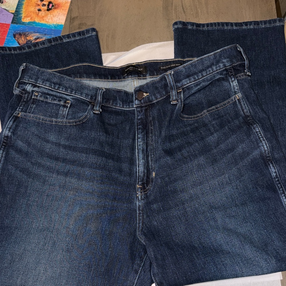 Banana Republic Women's High Rise Dark Blue Jeans - Picture 2 of 6